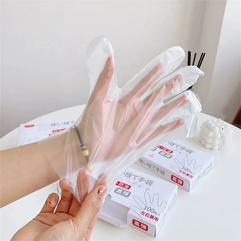 100PCS plastic wrap Gloves Disposable Kitchen / Garden Life Universal Left And Right Hand Disposable Thin and transparent Gloves
100PCS plastic wrap Gloves Disposable Kitchen / Garden Life Universal Left And Right Hand Disposable Thin and transparent Gloves
