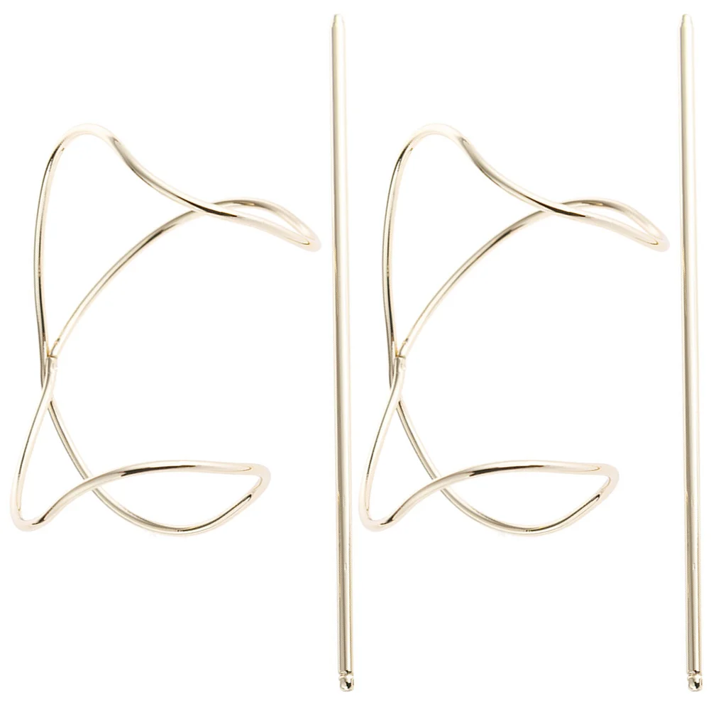 2 Pcs Curved Metal Hairpin Accessories Women Accessory Girls Bun Clip Wedding Clips Gold
2 Pcs Curved Metal Hairpin Accessories Women Accessory Girls Bun Clip Wedding Clips Gold