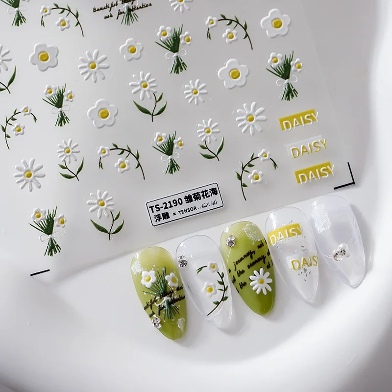 1 Sheet 5D Realistic Relief Egg White Daisy Flowers Sea Adhesive Nail Art Stickers Decals Manicure Charms Accessories Suppliers
1 Sheet 5D Realistic Relief Egg White Daisy Flowers Sea Adhesive Nail Art Stickers Decals Manicure Charms Accessories Suppliers