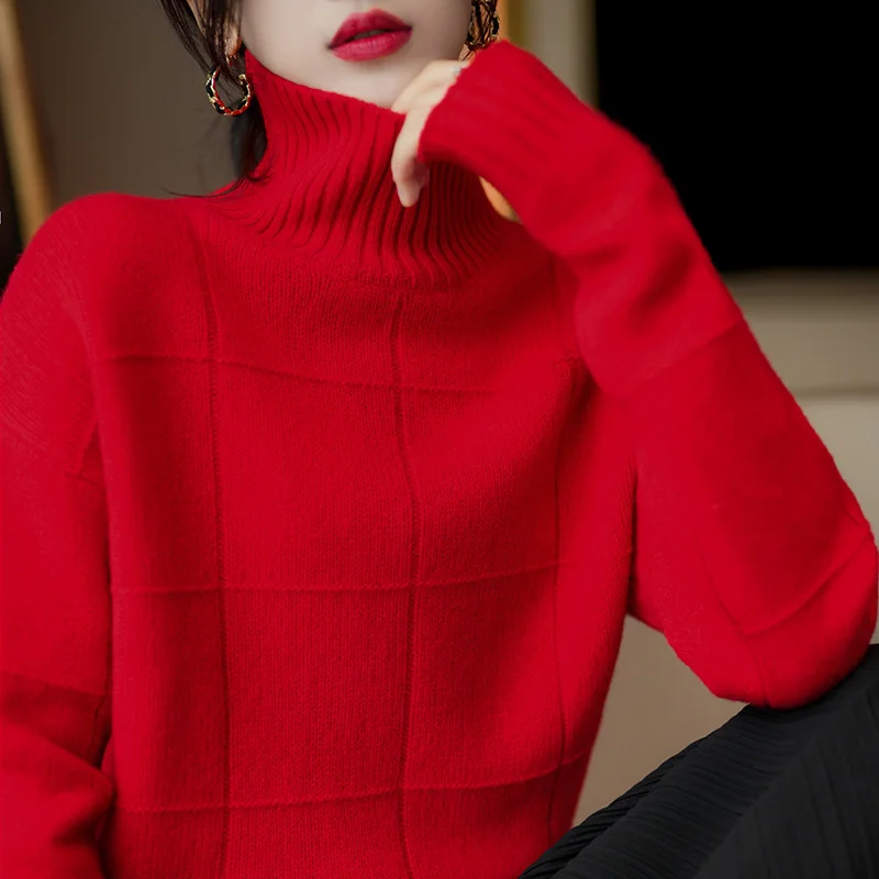 Winter Thicken Woman's Sweaters Female Pullover Long Sleeve Turtleneck Casual Loose Coats Jumper Women Sweater Knitted 100% Wool
Winter Thicken Woman's Sweaters Female Pullover Long Sleeve Turtleneck Casual Loose Coats Jumper Women Sweater Knitted 100% Wool