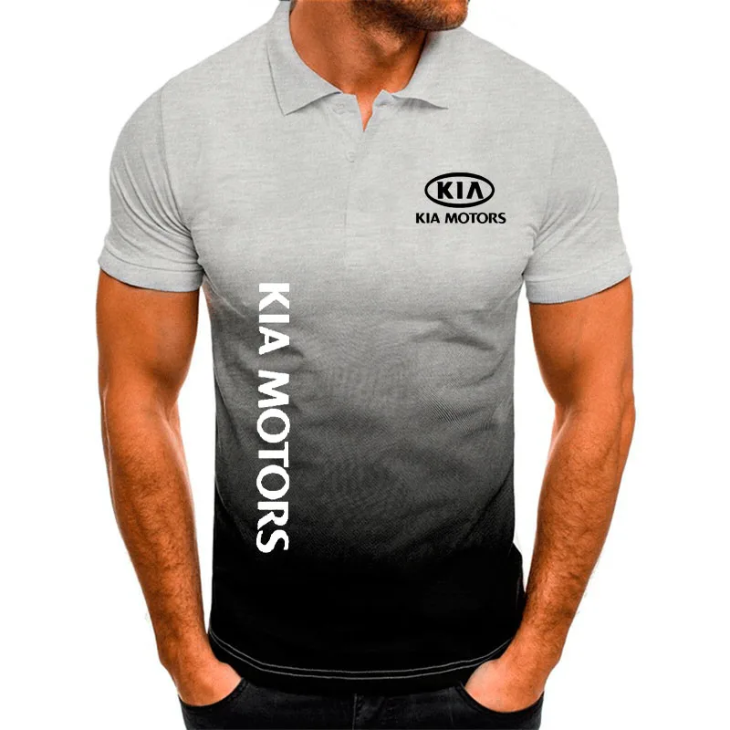Summer men's t-shirt Harajuku top 100% Cotton Kia car logo print Gradient Contrast Design Men's Polo Shirt Short Sleeve
Summer men's t-shirt Harajuku top 100% Cotton Kia car logo print Gradient Contrast Design Men's Polo Shirt Short Sleeve