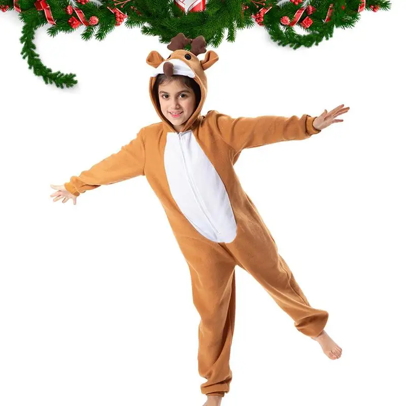 Christmas Cute Reindeer Costume Unisex Deer Animal Onesie Deer Jumpsuit Kids Cartoon Pajamas Christmas Clothes For Boys Girls
Christmas Cute Reindeer Costume Unisex Deer Animal Onesie Deer Jumpsuit Kids Cartoon Pajamas Christmas Clothes For Boys Girls