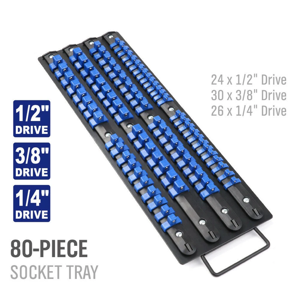 80Pcs/Set Socket Wrench Holders Traight Plastic Universal Socket Organizer Rail Bracket Wall Holder Wrench Home Tools 1/4In 3/8
80Pcs/Set Socket Wrench Holders Traight Plastic Universal Socket Organizer Rail Bracket Wall Holder Wrench Home Tools 1/4In 3/8
