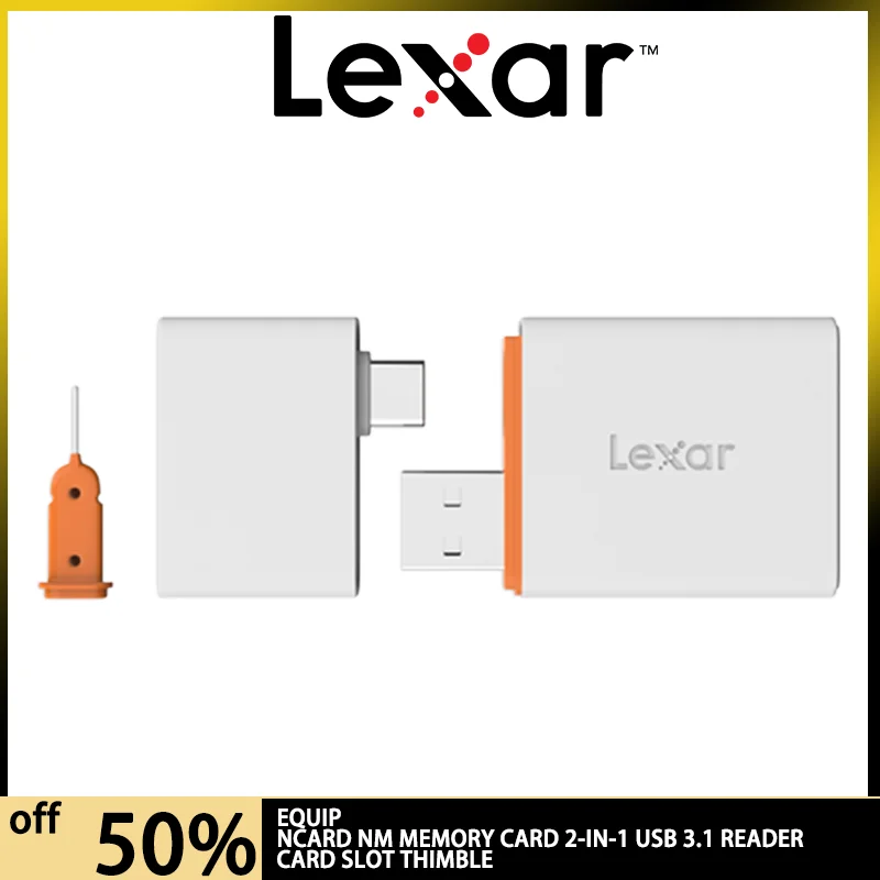 Lexar 350U TF NM Card Reader 3.1 USB Interface with Micro SD TF NM Card Slot to USB Flash Drive Memory Card Reader for Phone 2 i
Lexar 350U TF NM Card Reader 3.1 USB Interface with Micro SD TF NM Card Slot to USB Flash Drive Memory Card Reader for Phone 2 i