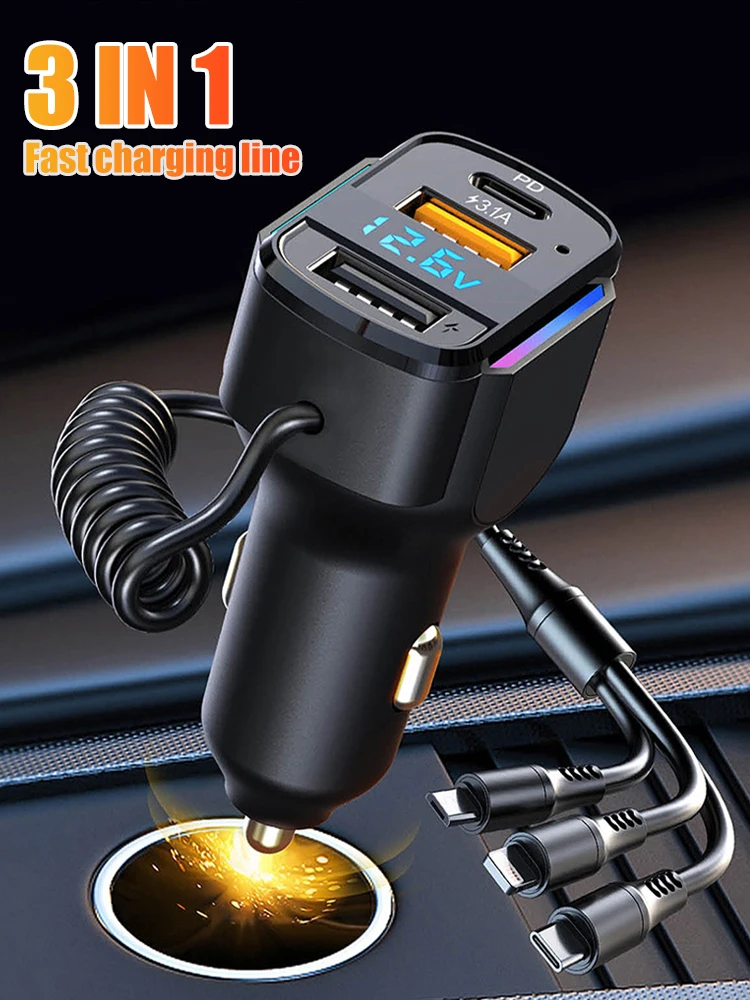 Car Quick Charge USB Fast Charging 65W 5V/3.1A Lighter Charging Universal USB Type Power Adapter for iPhone Samsung Xiaomi
Car Quick Charge USB Fast Charging 65W 5V/3.1A Lighter Charging Universal USB Type Power Adapter for iPhone Samsung Xiaomi