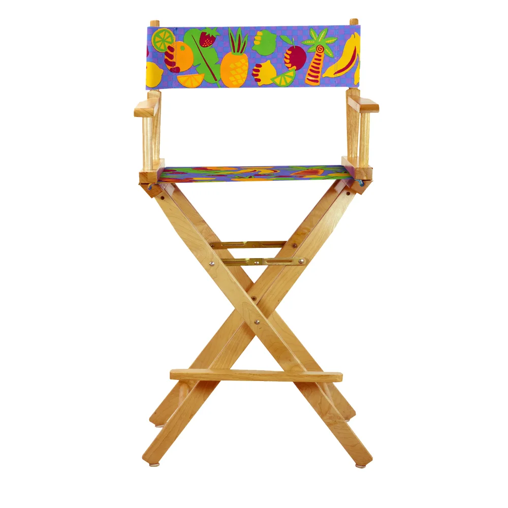 30" Director's Chair Natural Frame-Calypso Fruit 
30" Director's Chair Natural Frame-Calypso Fruit