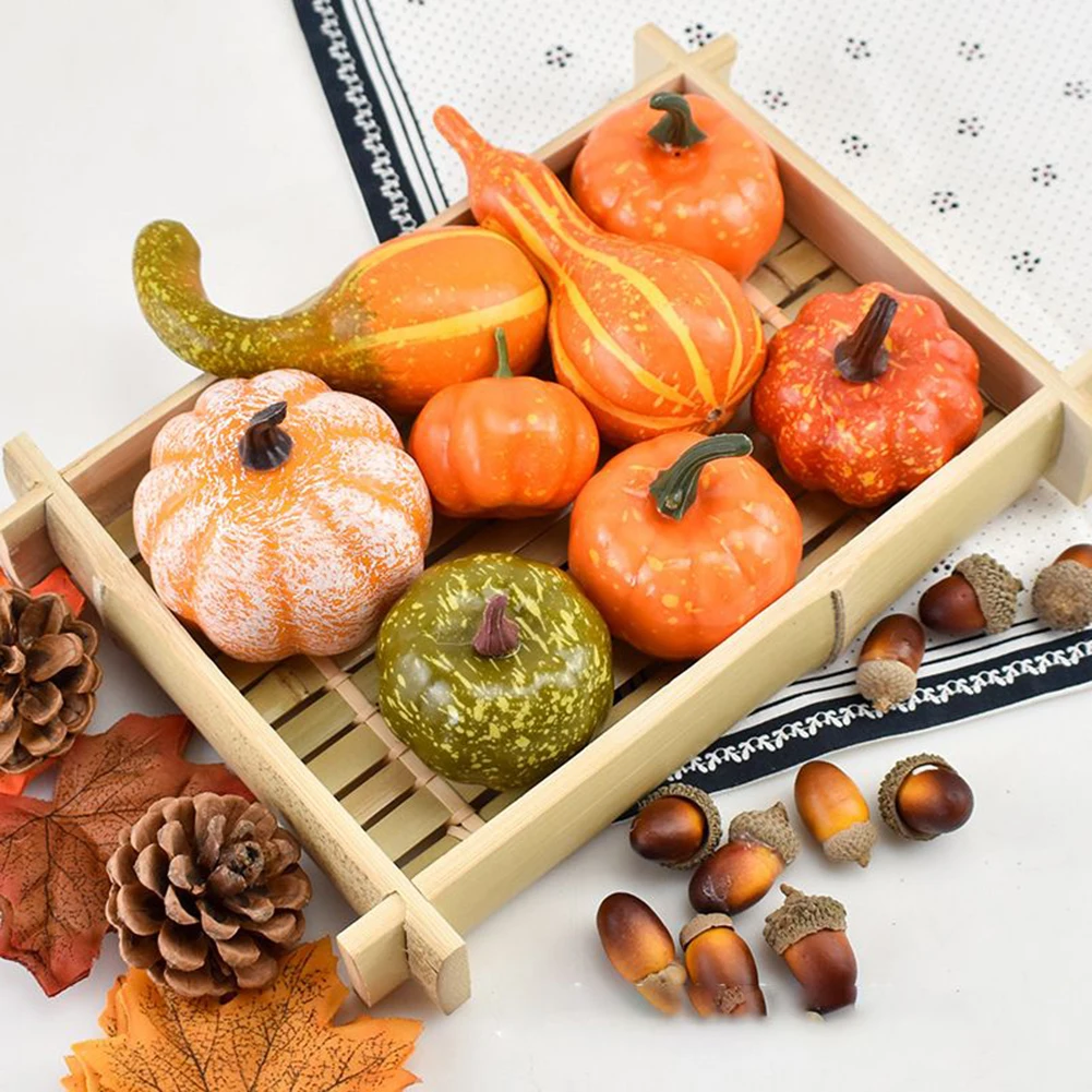 50pcs Artificial Pumpkin Autumn Simulation Maple Leaf Acorn Halloween Thanksgiving Decoration For Home Halloween Props
50pcs Artificial Pumpkin Autumn Simulation Maple Leaf Acorn Halloween Thanksgiving Decoration For Home Halloween Props