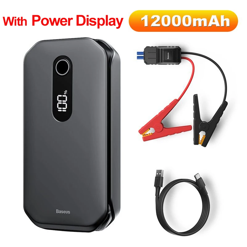 Baseus Car Jump Starter Power Bank 20000 мАч 12000 мАч Портативный автомобильный усилитель аварийного зарядного устройства 12 В 2000 А пусковое устройство
Baseus Car Jump Starter Power Bank 20000 мАч 12000 мАч Портативный автомобильный усилитель аварийного зарядного устройства 12 В 2000 А пусковое устройство