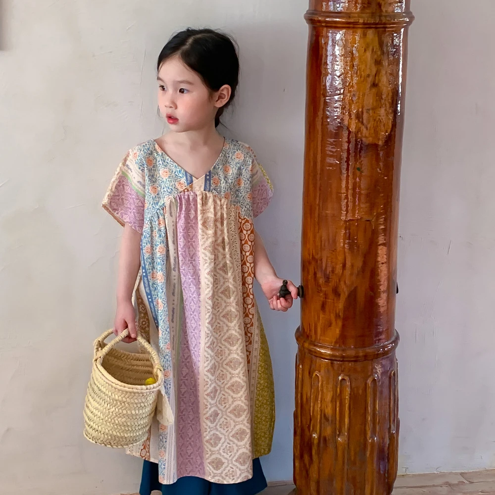 Sweet Girls Dress 2023 New Summer Short Sleeve Floral Print Long Dress Children Clothing Kids Baby Princess Dresses
Sweet Girls Dress 2023 New Summer Short Sleeve Floral Print Long Dress Children Clothing Kids Baby Princess Dresses