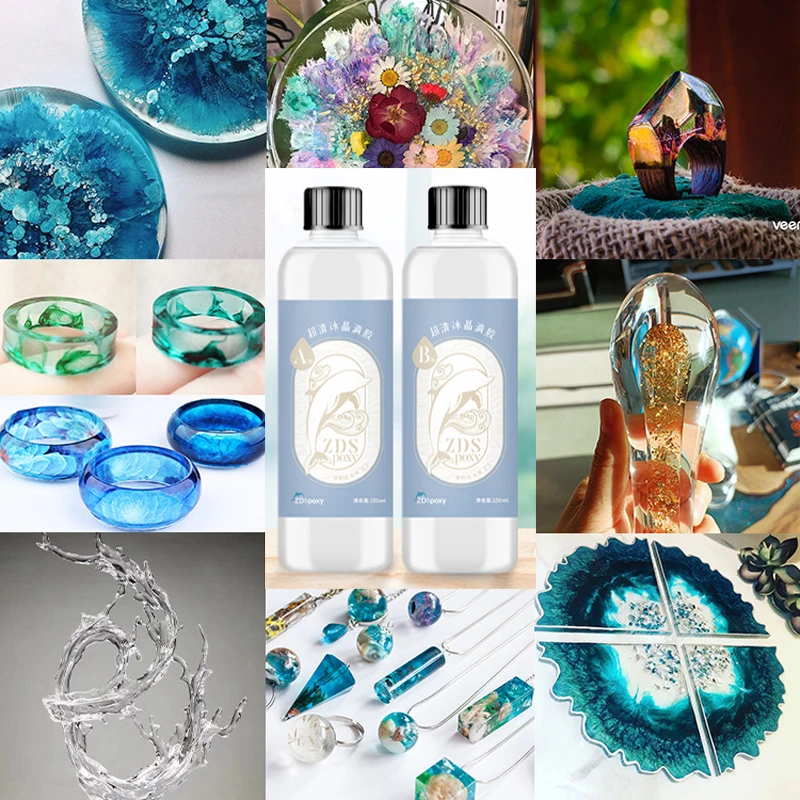 Highly transparent 1:1 crystal drops DIY craft jewellery super clear epoxy resin glue AB adhesive
Highly transparent 1:1 crystal drops DIY craft jewellery super clear epoxy resin glue AB adhesive