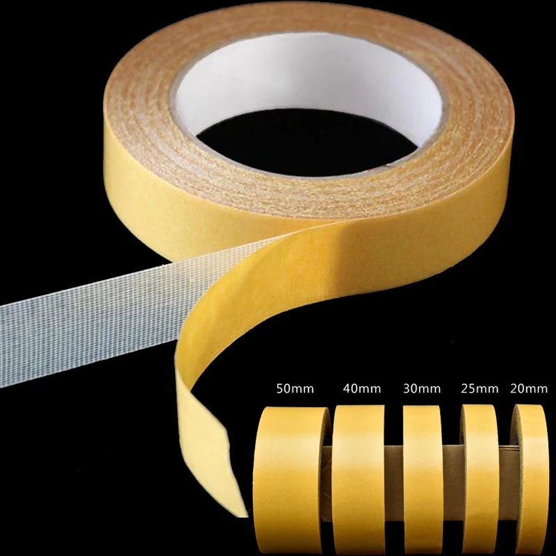 

10M Strong Fixation Of Double Sided Cloth Base Tape Translucent Mesh Waterproof Super Traceless High Viscosity Carpet Adhesive