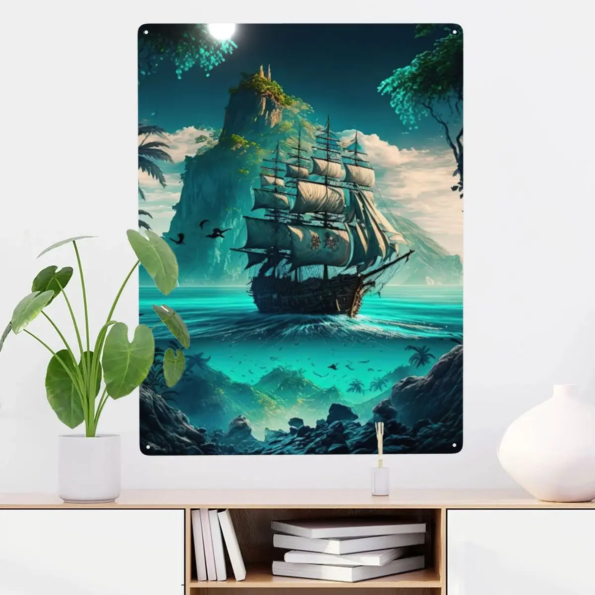 Пиратский корабль, пейзаж, металлический жестяной знак, декор 12x16 дюймов, не ржавеет, красивый подарок на день рождения 
Пиратский корабль, пейзаж, металлический жестяной знак, декор 12x16 дюймов, не ржавеет, красивый подарок на день рождения