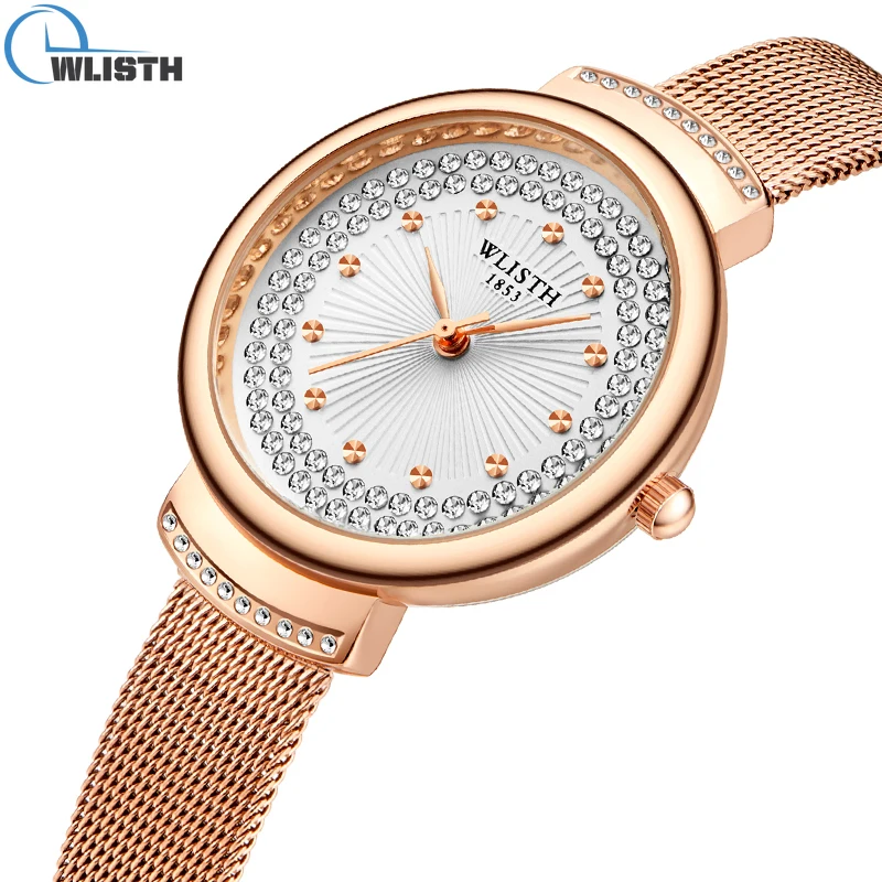 Woman Fashion Women Waterproof Women's Watches Diamond Inlay Milan Mesh Belt Safety Buckle Montre Femme Ladies Watch Wristwatch
Woman Fashion Women Waterproof Women's Watches Diamond Inlay Milan Mesh Belt Safety Buckle Montre Femme Ladies Watch Wristwatch