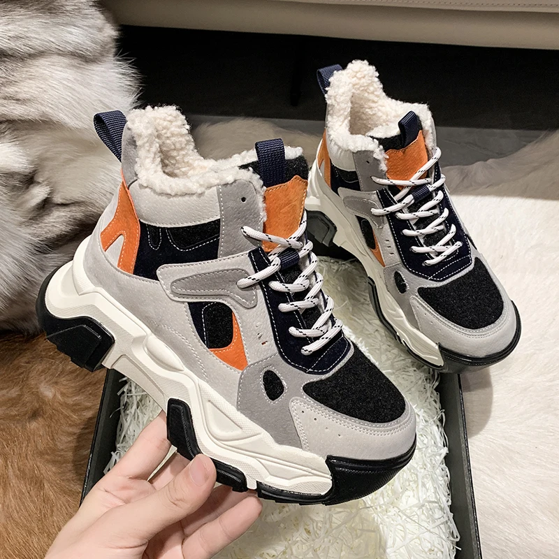 Женские зимние ботинки, Новые Спортивные Повседневные Плюшевые Теплые ботинки на толстой нескользящей хлопковой подошве, женские кроссовк...
Женские зимние ботинки, Новые Спортивные Повседневные Плюшевые Теплые ботинки на толстой нескользящей хлопковой подошве, женские кроссовк...