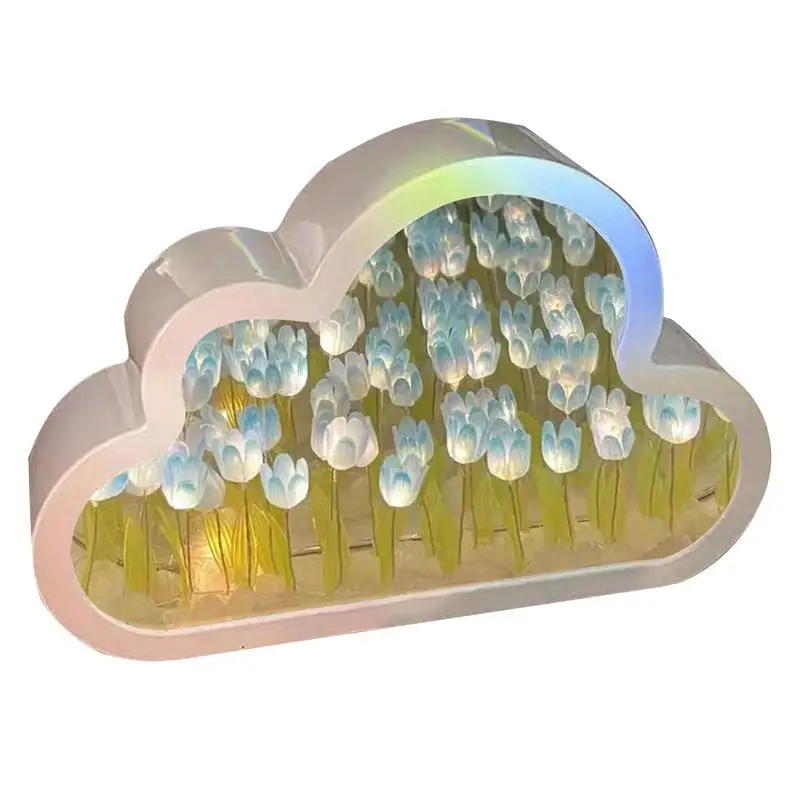 DIY Flower Night Light Cloud Mirror Lamp Handmade LED Tulip Table Lamp Living Room Bedside Desktop Ornaments For Girl Couple
DIY Flower Night Light Cloud Mirror Lamp Handmade LED Tulip Table Lamp Living Room Bedside Desktop Ornaments For Girl Couple