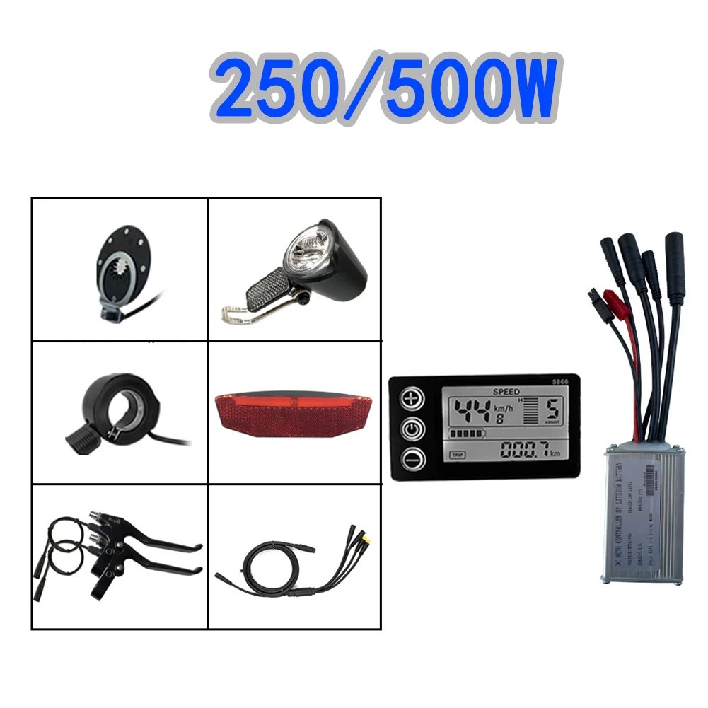 24V/36V/48V 250/500W E-Bike Brushless Motor Controller WIth Fully Waterproof Plug Scooter S866 LCD Display For Cars Scooters
24V/36V/48V 250/500W E-Bike Brushless Motor Controller WIth Fully Waterproof Plug Scooter S866 LCD Display For Cars Scooters