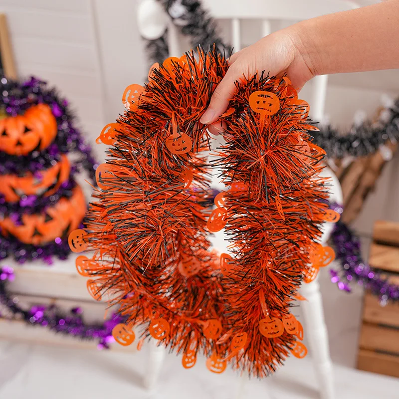 2m Halloween Decorations Pumpkin Skull Bat Horror Halloween Wreath Ribbon Garland Tinsel Rattans Halloween Ornament
2m Halloween Decorations Pumpkin Skull Bat Horror Halloween Wreath Ribbon Garland Tinsel Rattans Halloween Ornament