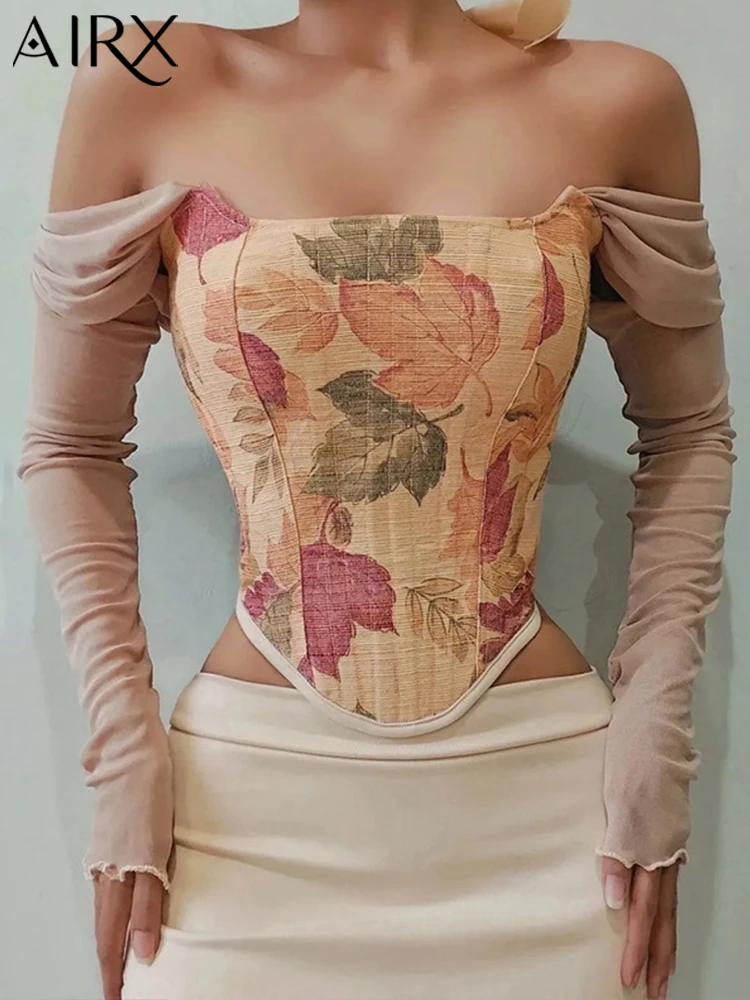 AIRX Printing Vest Women Long Sleeve Tube Top Autumn Slim Fit Straps Short Tops Sexy Corset Woman Clothes
AIRX Printing Vest Women Long Sleeve Tube Top Autumn Slim Fit Straps Short Tops Sexy Corset Woman Clothes
