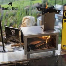 SmiloDon Camping Brazier Wood Stove Outdoor Fire Wood Heater Picnic Cooking Stove Mini Firewood Burner Furnace Hot Tent Stove