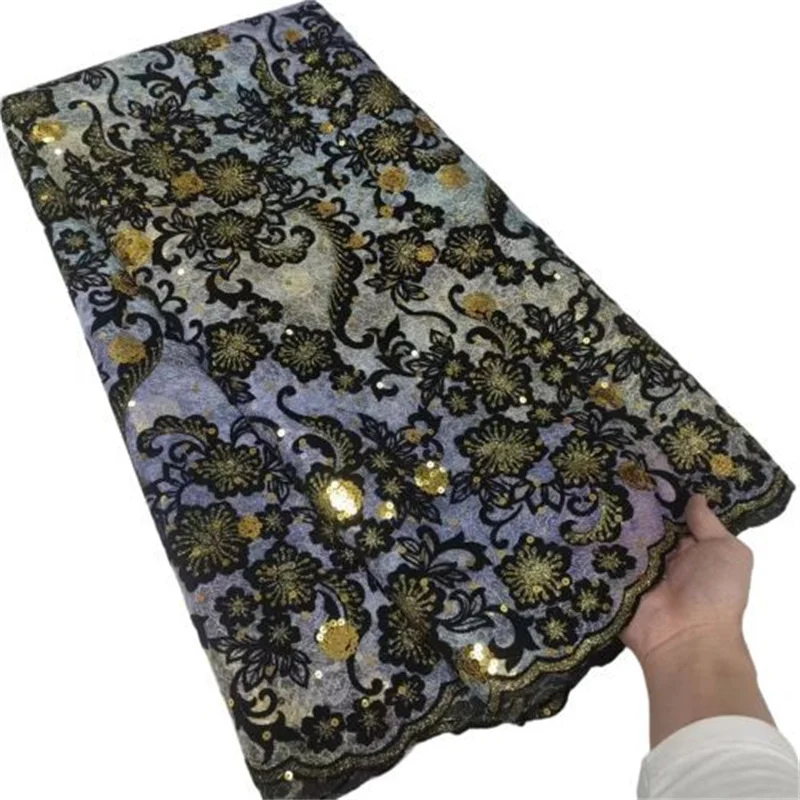 Новейшая африканская сетчатая кружевная ткань с вышивкой и блестками, флокирующие бронзовые Французские тюлевые кружева, ткань для нигери...
Новейшая африканская сетчатая кружевная ткань с вышивкой и блестками, флокирующие бронзовые Французские тюлевые кружева, ткань для нигери...
