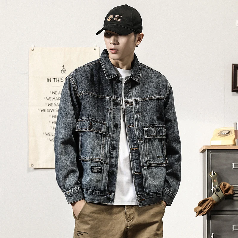 2022 Spring Autumn Men Denim Jackets Male Casual Solid Color Lapel Single Breasted Jeans Jacket Men Fashion Casual Top Coat W01
2022 Spring Autumn Men Denim Jackets Male Casual Solid Color Lapel Single Breasted Jeans Jacket Men Fashion Casual Top Coat W01