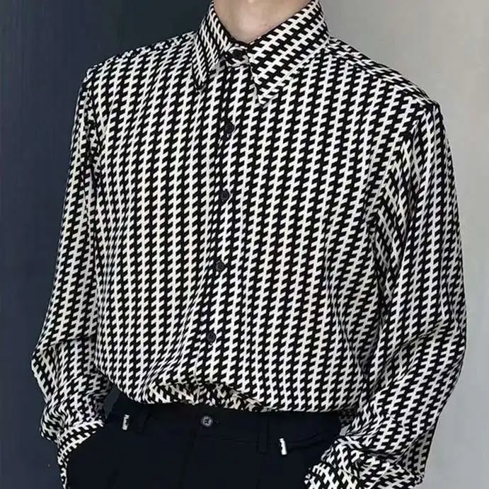 Мужская рубашка-поло с длинным рукавом, с принтом
Мужская рубашка-поло с длинным рукавом, с принтом