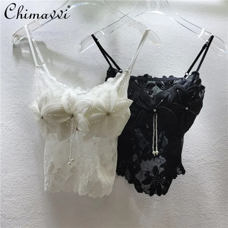 2022 Summer Clothes New Fashion Flower Slim Lace Camisole Sexy Temperament Short Inner Vest Tube Top Women's Tank All-matching
2022 Summer Clothes New Fashion Flower Slim Lace Camisole Sexy Temperament Short Inner Vest Tube Top Women's Tank All-matching