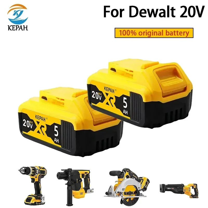 20 В 5 Ач 18650 литиевая батарея для электроинструментов DeWalt DCB184 DCB200 перезаряжаемый