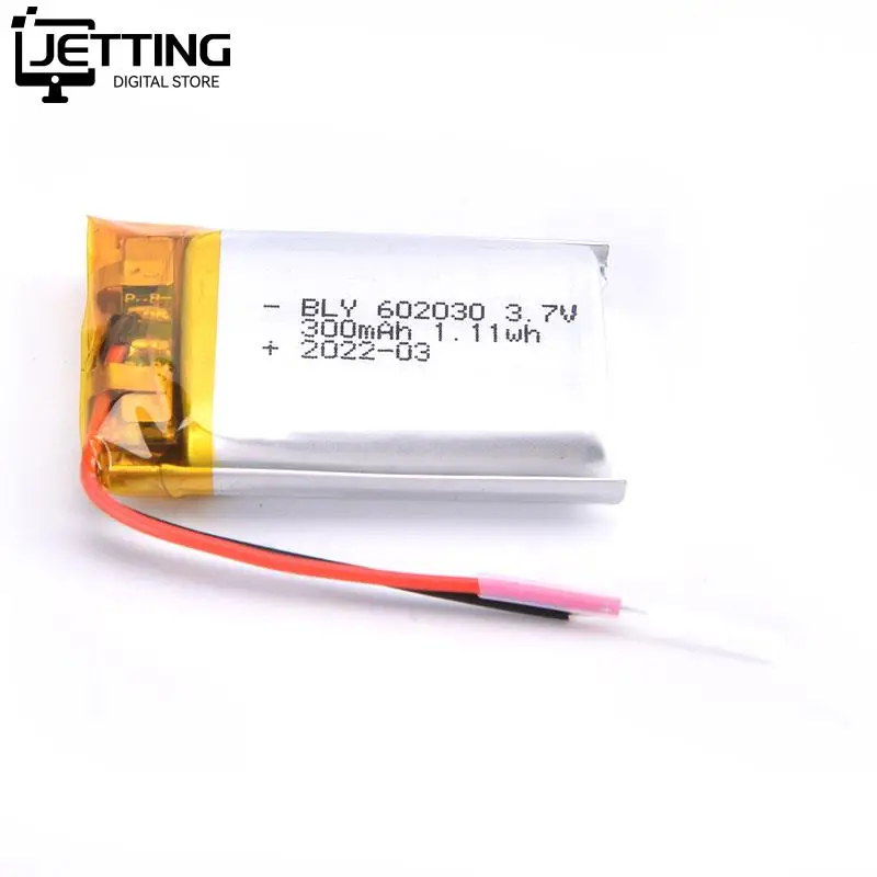 3.7V 300mAh Li-ion Battery 602030 Lithium Polymer Rechargeable Battery For MP3 MP4 Bluetooth Speaker GPS Walkie-talkie Razor
3.7V 300mAh Li-ion Battery 602030 Lithium Polymer Rechargeable Battery For MP3 MP4 Bluetooth Speaker GPS Walkie-talkie Razor