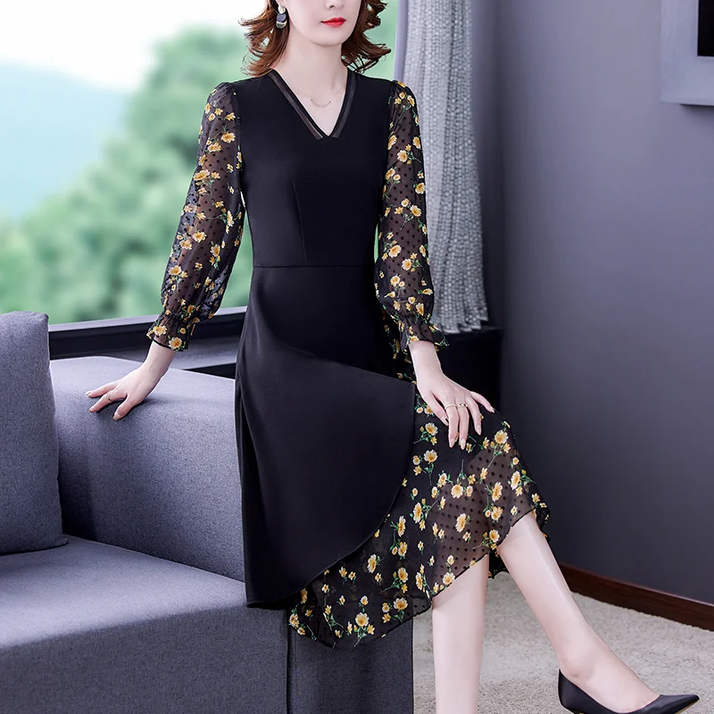 Elegant Women Bright Silk Bodycon Spring Autumn V-Neck Vintage Office Lady Casual Long Sleeve Dress Vestiods 4xl
Elegant Women Bright Silk Bodycon Spring Autumn V-Neck Vintage Office Lady Casual Long Sleeve Dress Vestiods 4xl