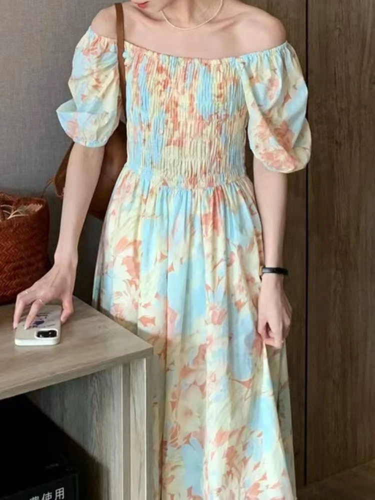 Summer Elegant Casual Floral Print Midi Women Dress Short Sleeve A-Line Party Vestidos Female Fashion Maxi Vintage Clothes
Summer Elegant Casual Floral Print Midi Women Dress Short Sleeve A-Line Party Vestidos Female Fashion Maxi Vintage Clothes