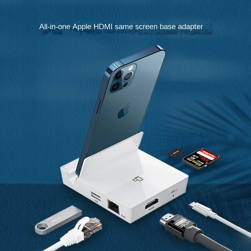 Suitable for iPhone USB to HDMI with screen adapter OTG Rj45 network card base SD/TF card reader adapter hdmi cable laptops
Suitable for iPhone USB to HDMI with screen adapter OTG Rj45 network card base SD/TF card reader adapter hdmi cable laptops
