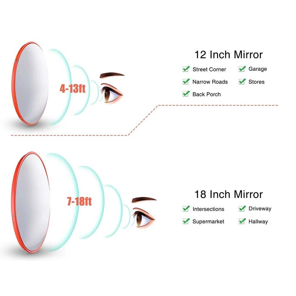 1pc Traffic Convex PC Mirror Wide Angle Blind Spot Corner Road Parking Safety 12/18 Inch Road Mirror Accessory Kit
1pc Traffic Convex PC Mirror Wide Angle Blind Spot Corner Road Parking Safety 12/18 Inch Road Mirror Accessory Kit