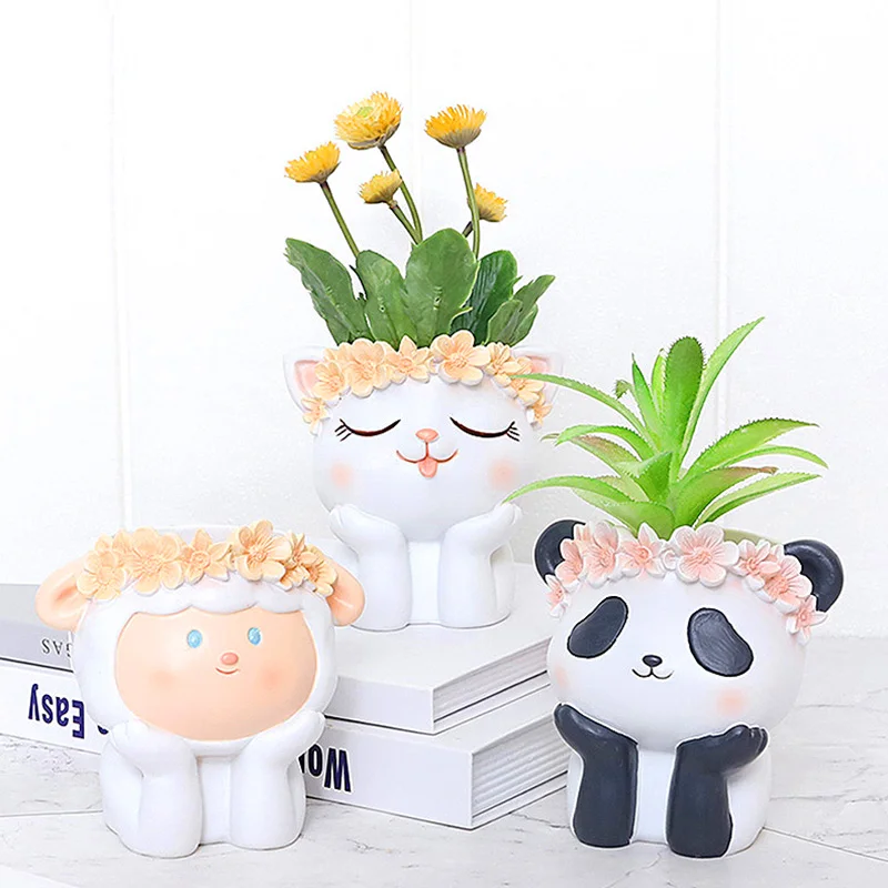 Flowerpot Animal Shaped Cartoon Cute Potted Plant Desktop Potted Expression Cat Plant Pot Desk Decorate Small Ornament Lovely
Flowerpot Animal Shaped Cartoon Cute Potted Plant Desktop Potted Expression Cat Plant Pot Desk Decorate Small Ornament Lovely