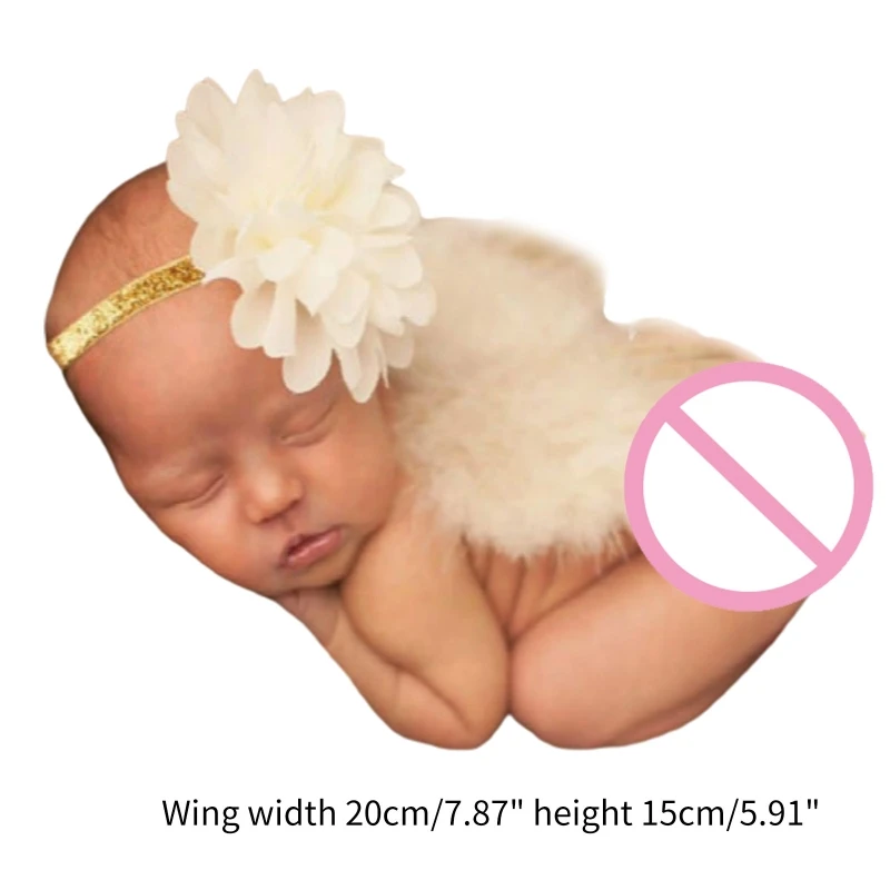

Детские аксессуары для фотостудии Крыло ангела и головной убор реквизит для фотосъемки младенцев Одежда для фотосессии новорожденный костюм для фотосъемки