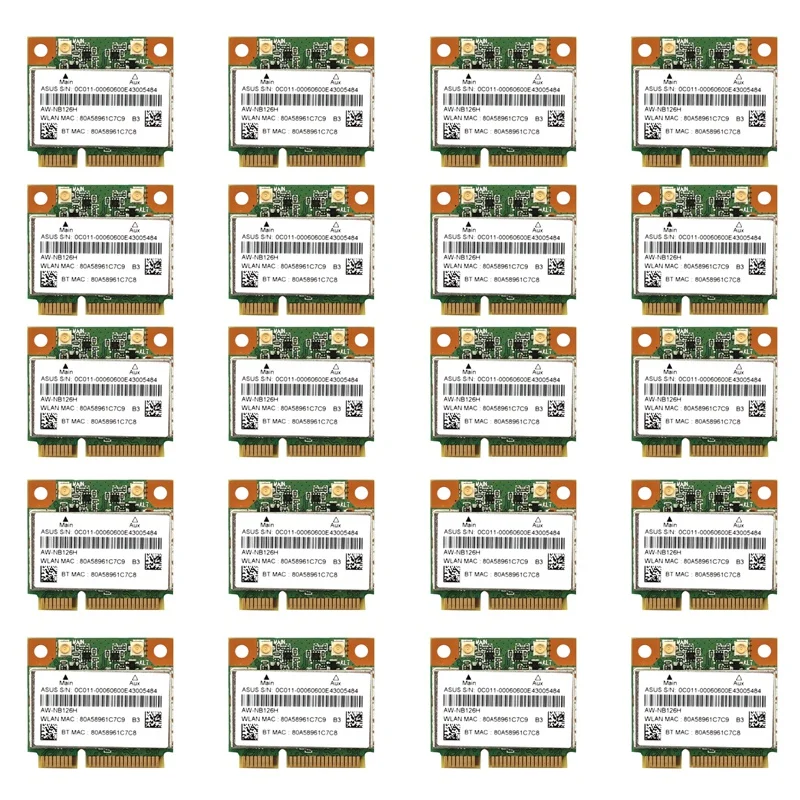 20X SSEA New For Azurewave AW-NB097H AW-NB100H AW-NB126H AR3012 AR5B225 Half Mini PCI-E Wifi BT4.0 Wlan Wireless Card
20X SSEA New For Azurewave AW-NB097H AW-NB100H AW-NB126H AR3012 AR5B225 Half Mini PCI-E Wifi BT4.0 Wlan Wireless Card