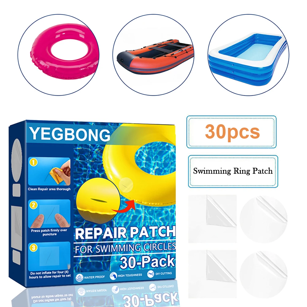 30Pcs Swimming Float Repair Patch Adhesive Inflatable Toys Pools Float Air Bed Dinghy Water Sports Pool Accessories Tool
30Pcs Swimming Float Repair Patch Adhesive Inflatable Toys Pools Float Air Bed Dinghy Water Sports Pool Accessories Tool