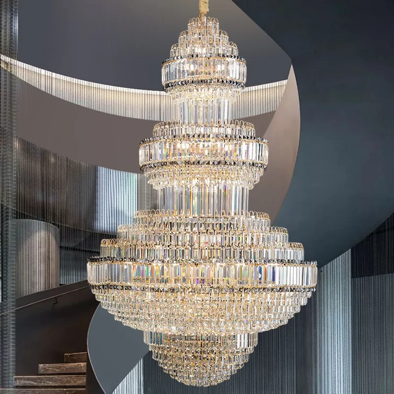Chandelier Light LED lights Duplex Villa Luxurious Large Crystal Postmodern Hotel Lobby Luxurious Staircase Long Pendant Lamp
Chandelier Light LED lights Duplex Villa Luxurious Large Crystal Postmodern Hotel Lobby Luxurious Staircase Long Pendant Lamp