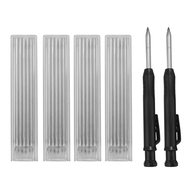 2 Pcs Solid Carpenter Pencil With 24 Refill Grey, Long Nosed Deep Hole Mechanical Pencil Marker Marking Tool
2 Pcs Solid Carpenter Pencil With 24 Refill Grey, Long Nosed Deep Hole Mechanical Pencil Marker Marking Tool