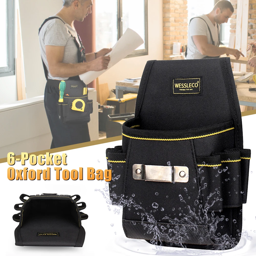6-Pocket Tool Belt Pouch Thickened Durable Tool Waist Bag with Screwdriver Holder Work Pouch for Electrician Technician 1PC New
6-Pocket Tool Belt Pouch Thickened Durable Tool Waist Bag with Screwdriver Holder Work Pouch for Electrician Technician 1PC New