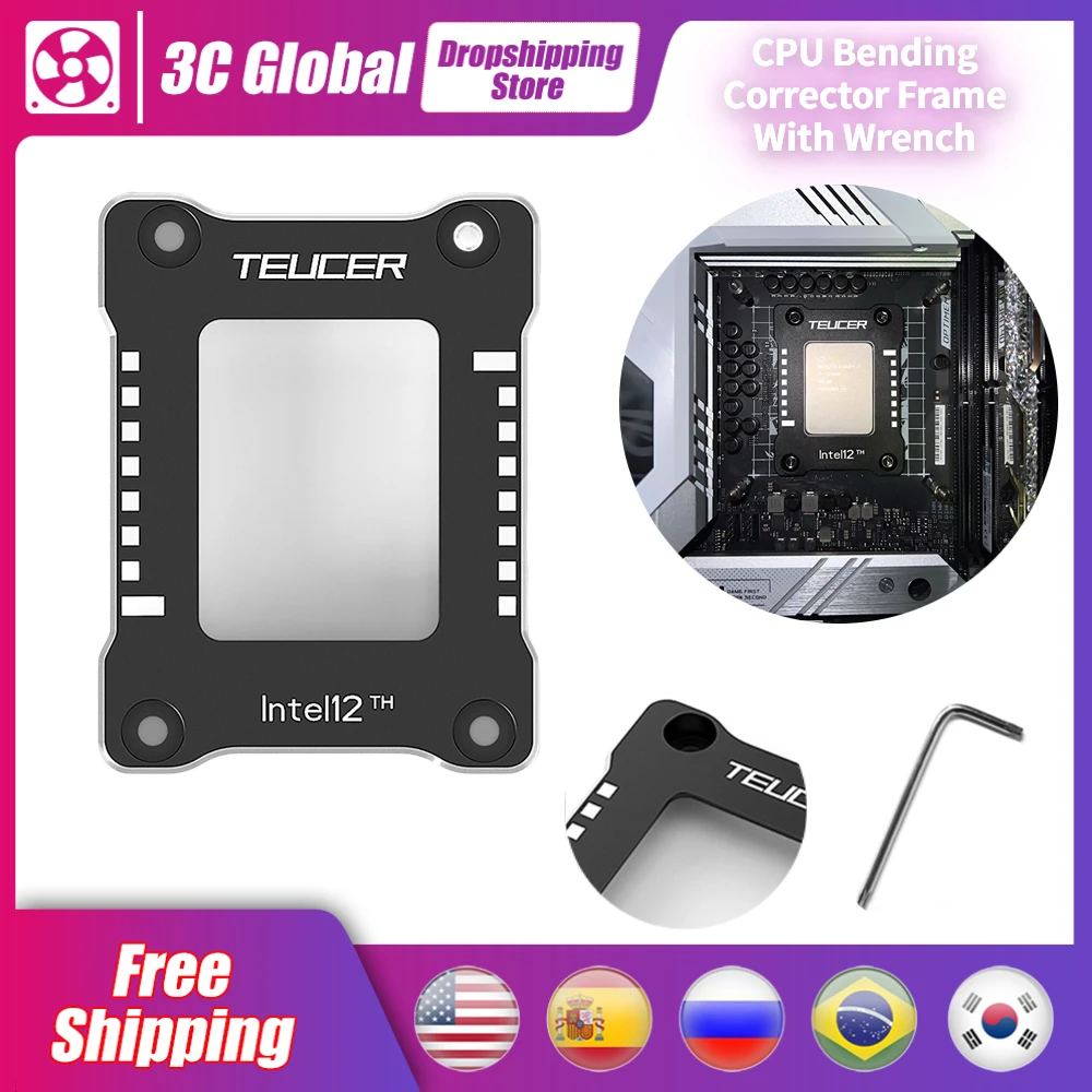 TEUCER LGA1700-BCF CPU коррекция изгиба фиксированная Пряжка ЧПУ Алюминиевый сплав ЦП анти-гнутая рама с гаечным ключом для процессора Intel Gen12
TEUCER LGA1700-BCF CPU коррекция изгиба фиксированная Пряжка ЧПУ Алюминиевый сплав ЦП анти-гнутая рама с гаечным ключом для процессора Intel Gen12