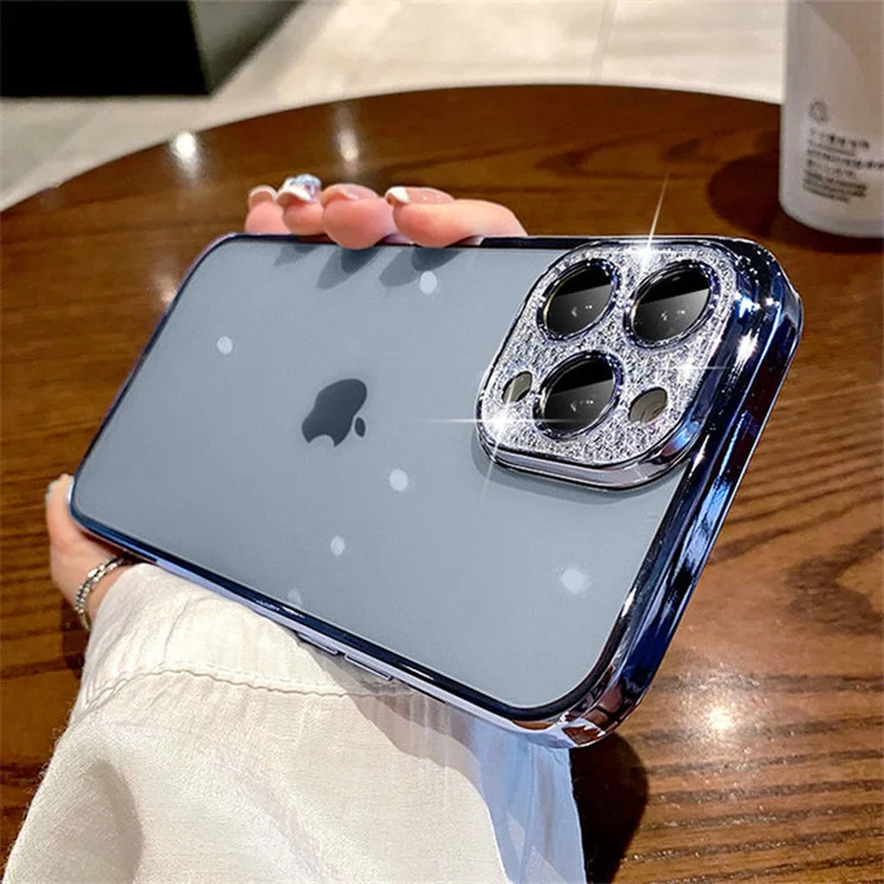 Роскошный блестящий прозрачный чехол с бриллиантами для iPhone 13, 12, 11 Pro, XS Max, XR, X с защитой объектива, противоударный силиконовый чехол
Роскошный блестящий прозрачный чехол с бриллиантами для iPhone 13, 12, 11 Pro, XS Max, XR, X с защитой объектива, противоударный силиконовый чехол