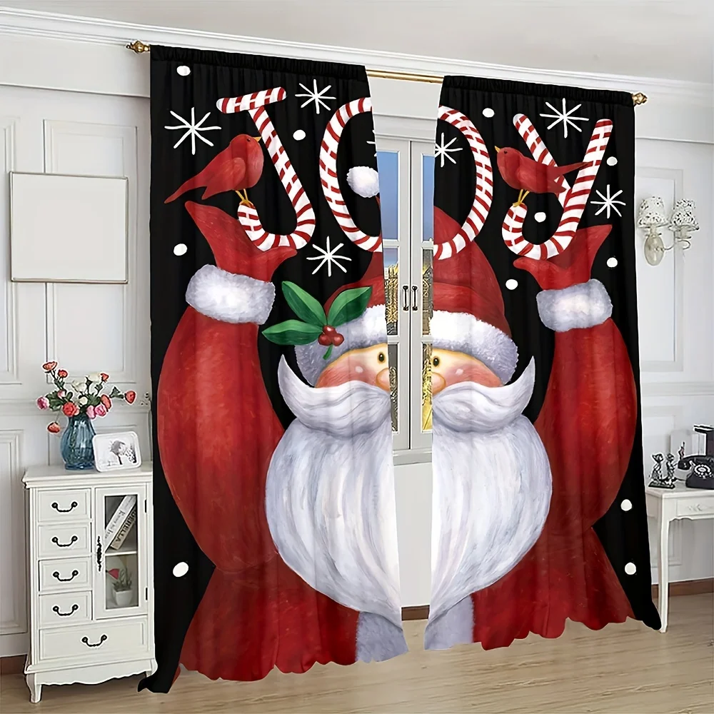 2panels Santa Claus Printed Curtain Rod Pocket Window Treatment For Bedroom Office Kitchen Living Room Study Home Christmas Deco
2panels Santa Claus Printed Curtain Rod Pocket Window Treatment For Bedroom Office Kitchen Living Room Study Home Christmas Deco