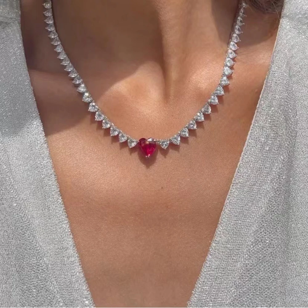 HIBRIDE Luxury Heart Design Bling CZ Necklace&Pendant for Women Bridal Fashion Party Jewelry Accessories bijoux femme N-955
HIBRIDE Luxury Heart Design Bling CZ Necklace&Pendant for Women Bridal Fashion Party Jewelry Accessories bijoux femme N-955