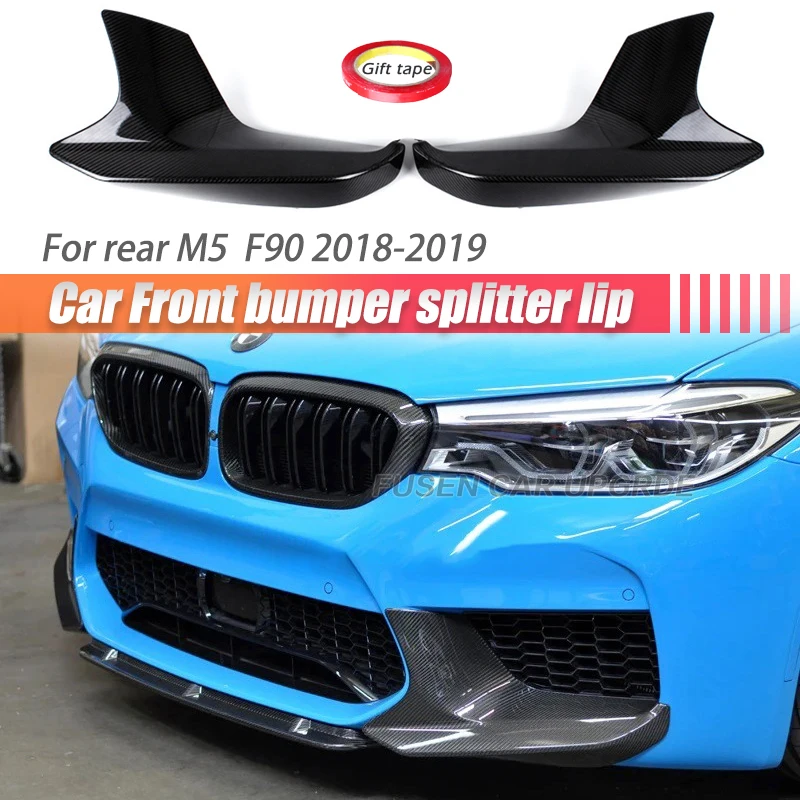 Gloss Black Carbon Fiber For BMW M5 F90 1Pair Front Splitter Lip Trim Bumper Protection Body Kit 2017 2018 2019 Accessories
Gloss Black Carbon Fiber For BMW M5 F90 1Pair Front Splitter Lip Trim Bumper Protection Body Kit 2017 2018 2019 Accessories