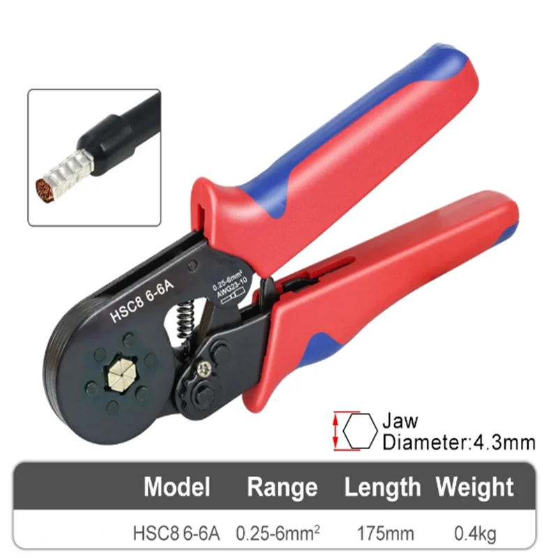 HSC8 Электрические Плоскогубцы 6-4/6-6 Инструмент Для Обжима Проводов Кабельный Зажим Ремонт Трубок Ручные Инструменты
HSC8 Электрические Плоскогубцы 6-4/6-6 Инструмент Для Обжима Проводов Кабельный Зажим Ремонт Трубок Ручные Инструменты