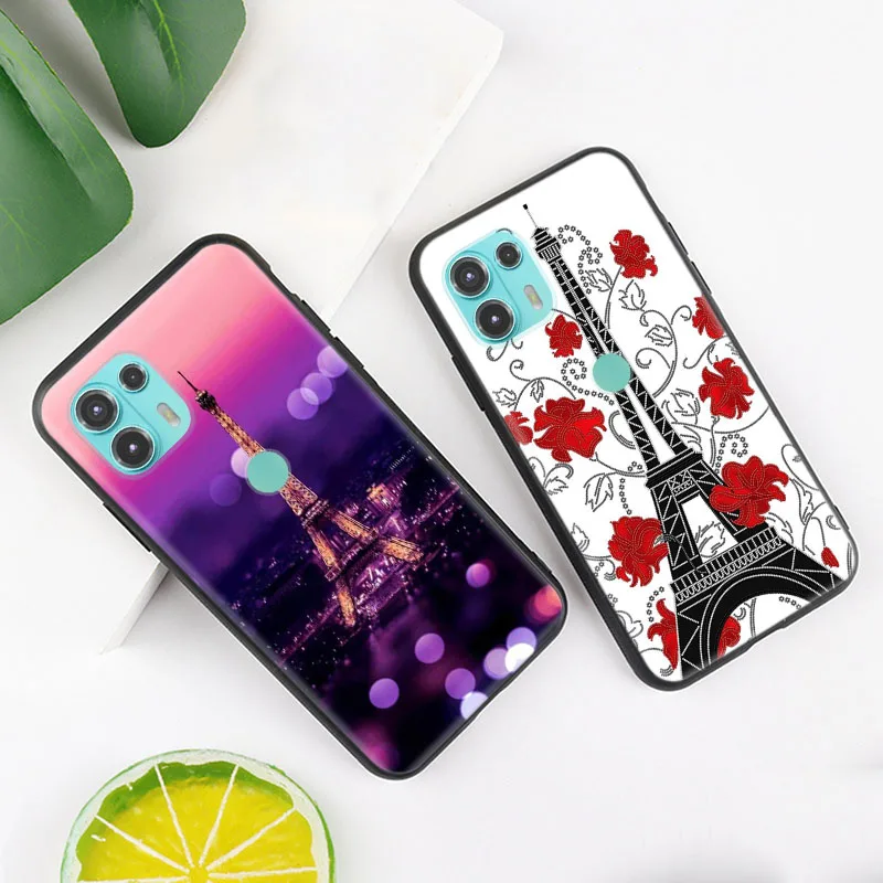 

Eiffel Tower Drawing Black Case for VIVO V11 V15 V20 V20I SE V21 V21E V23 for Realme Narzo 50i 20 30A Pro