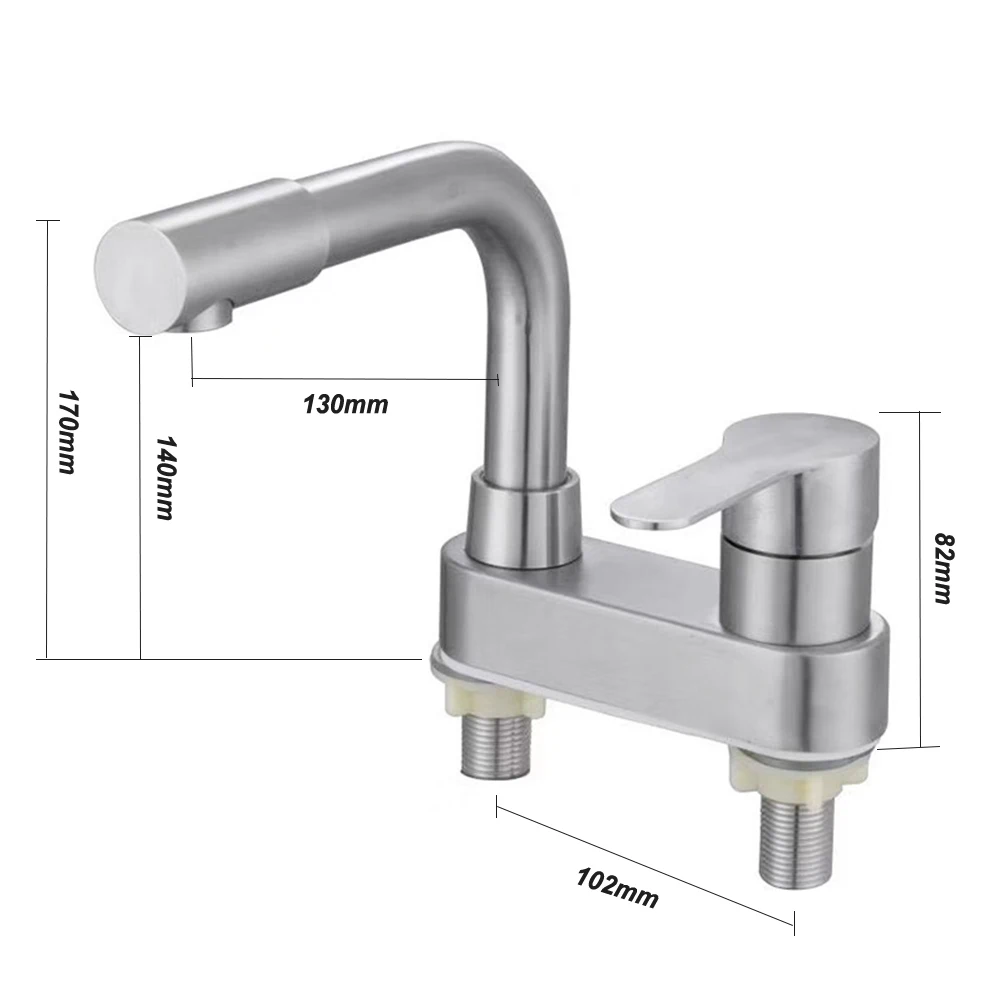 Sink Mixer Taps Basin Faucet 2 Holes 304 Stainless Steel Ceramic Valve Cold And Hot Contemporary Single Handle
Sink Mixer Taps Basin Faucet 2 Holes 304 Stainless Steel Ceramic Valve Cold And Hot Contemporary Single Handle