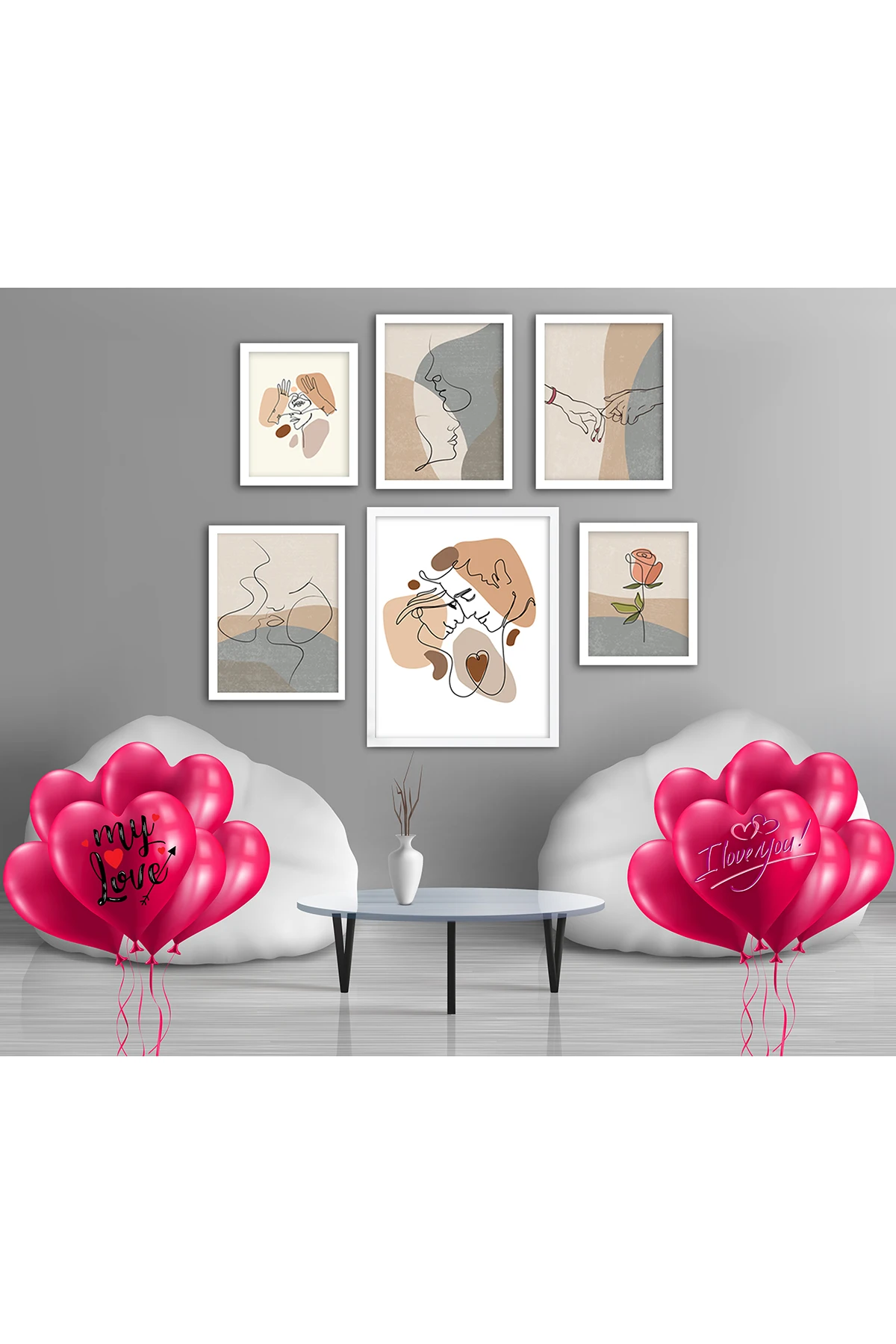 Valentine's Day Concept Love Love Couples Surprise Gift Concept Frame Art Poster
Valentine's Day Concept Love Love Couples Surprise Gift Concept Frame Art Poster