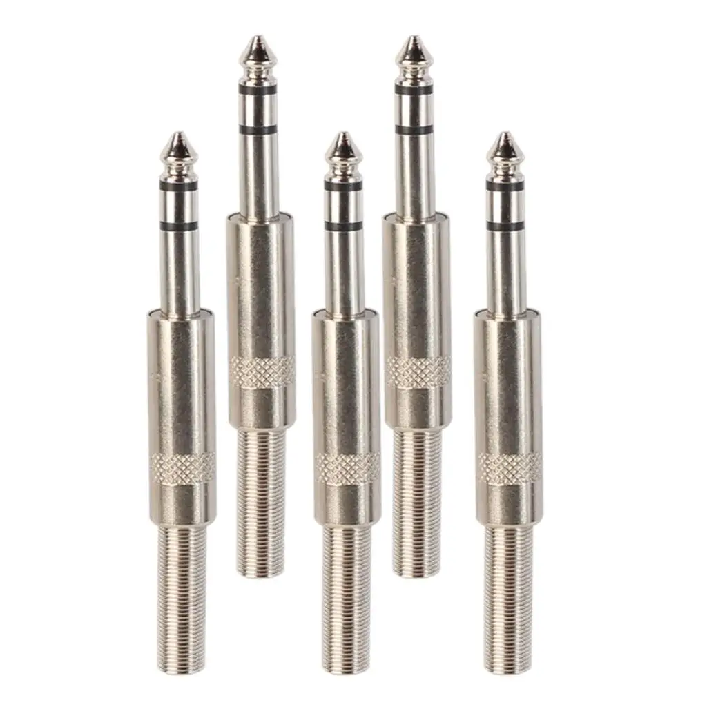 5pcs 6.35mm Male to Female Stereo Jack Microphone Audio Speaker Cable Adapter Connector 
5pcs 6.35mm Male to Female Stereo Jack Microphone Audio Speaker Cable Adapter Connector